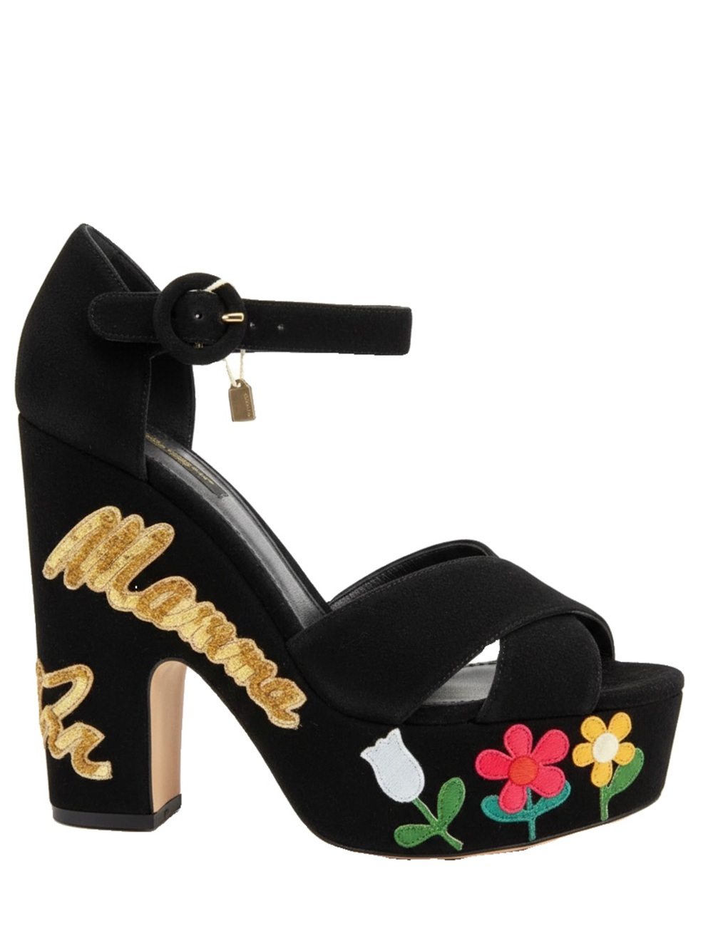 🛍️Dolce & Gabbana Black Suede Sandals Authentic & Never Worn w/ Box & Bag